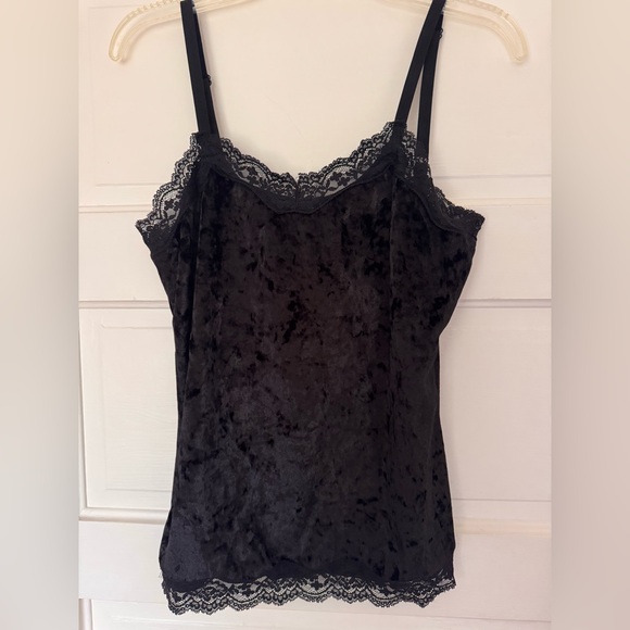 eye candy Tops - Eye Candy Black Velvet Lace Whimsigoth Cami Top Size L